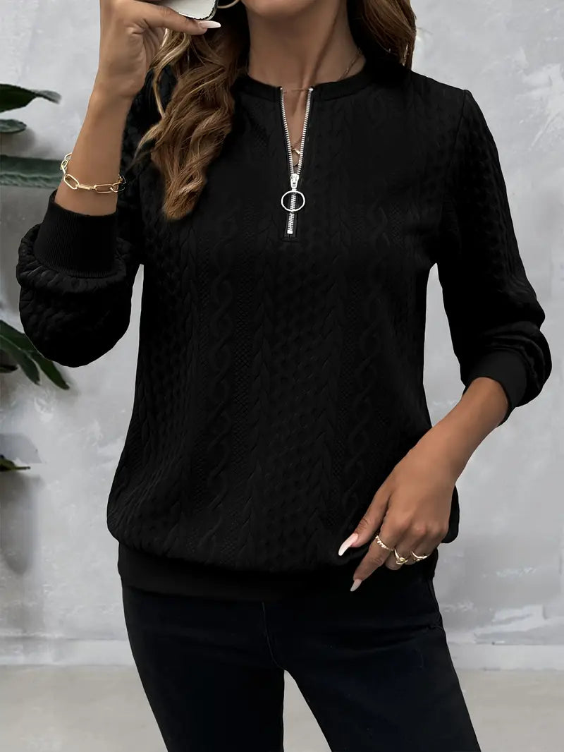 Aria™ | Textured Zip Sweatshirt