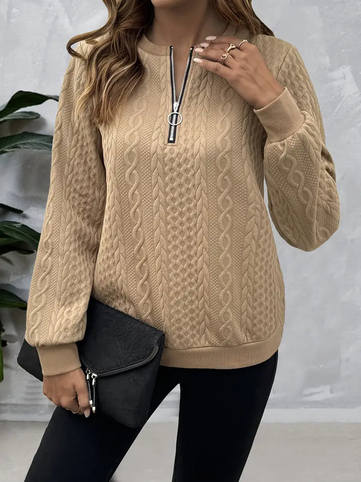 Aria™ | Textured Zip Sweatshirt
