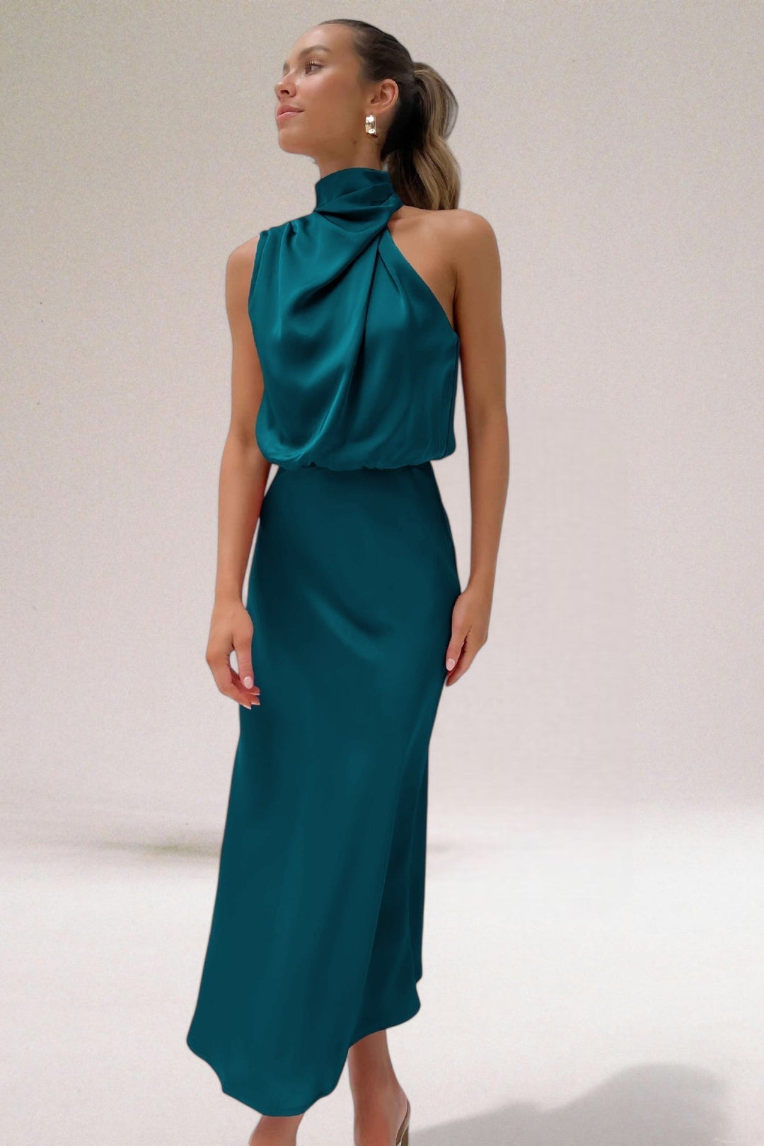 Celeste | Elegant Halter Dress