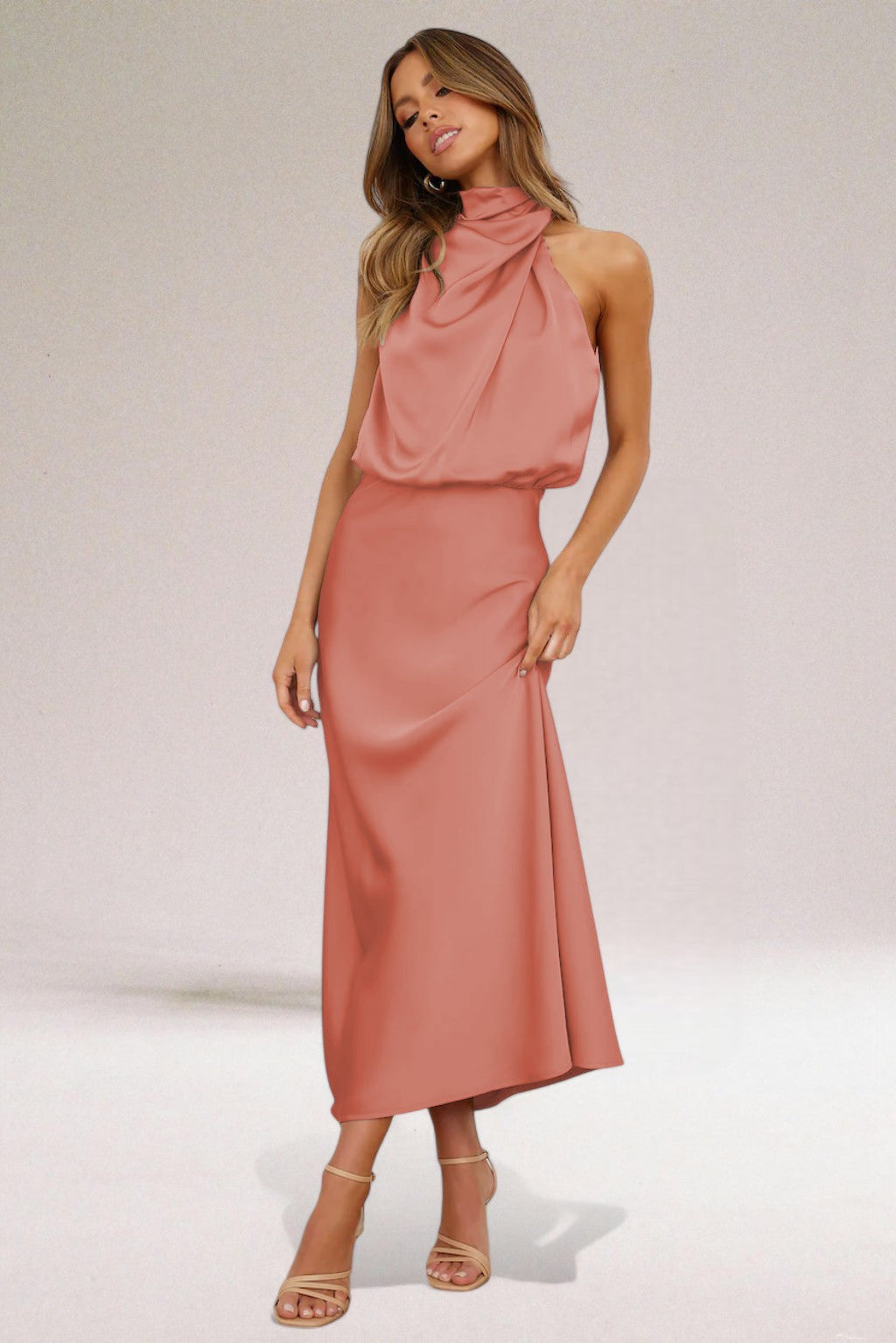 Celeste | Elegant Halter Dress