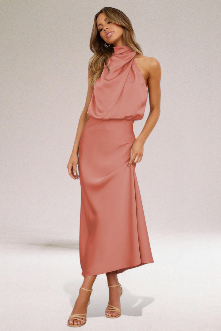 Celeste | Elegant Halter Dress