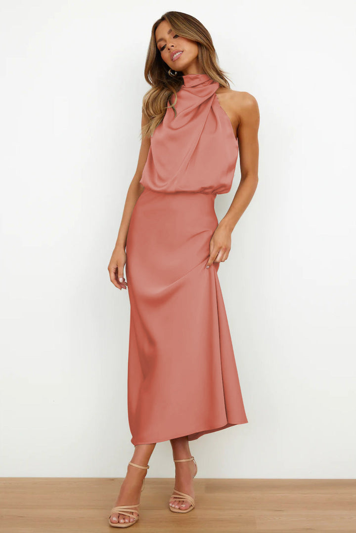 Selena | Elegant flowing satin dress