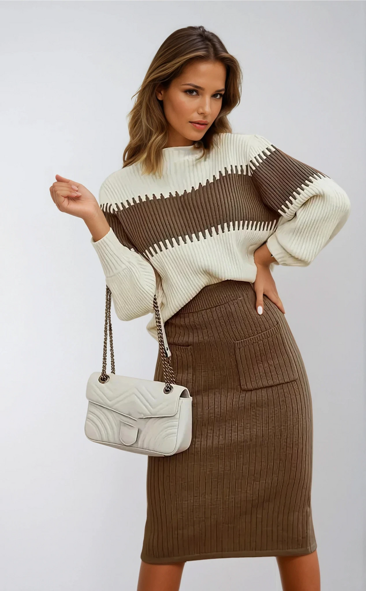 Elena | Ribbed Knit Two-Piece Set
