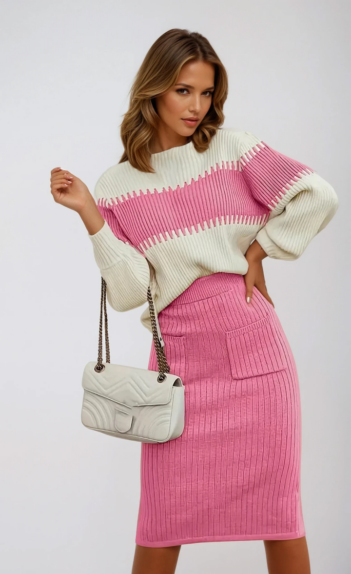 Elena | Ribbed Knit Two-Piece Set