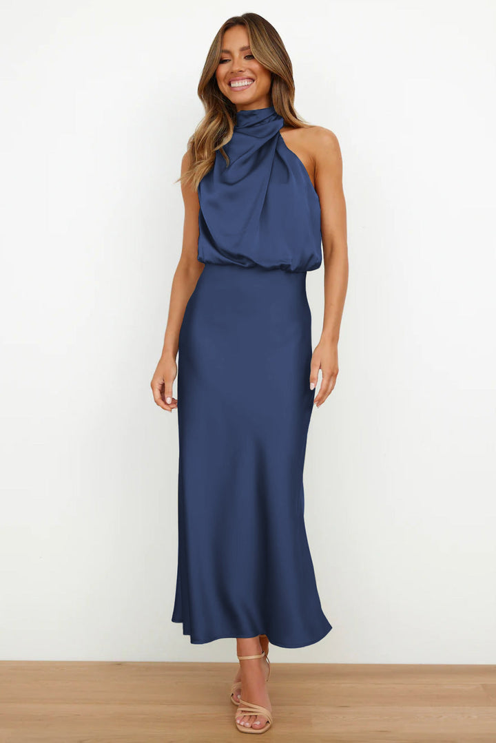 Selena | Elegant flowing satin dress