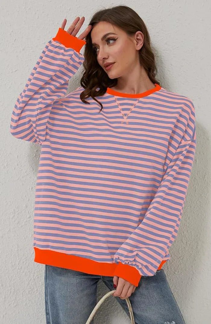 Mila | Striped Oversized Sweatshirt