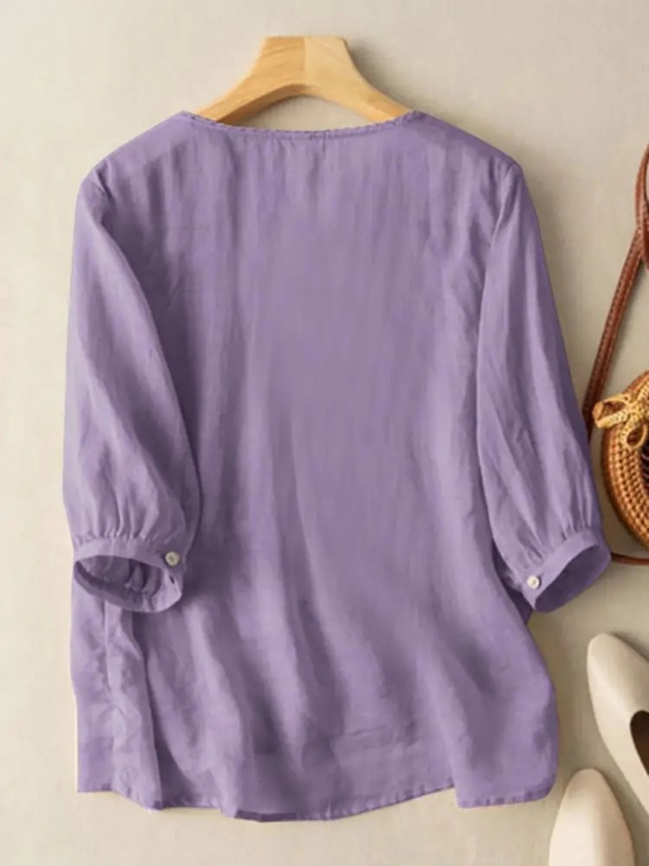 Violet™ | Embroidered Boho Blouse
