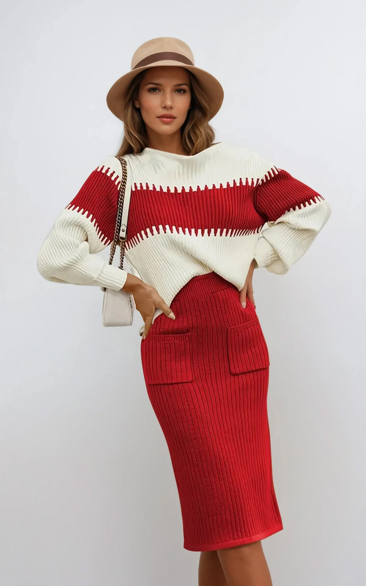 Elena | Ribbed Knit Two-Piece Set