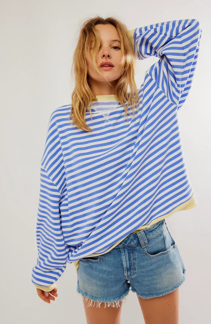 Mila | Striped Oversized Sweatshirt
