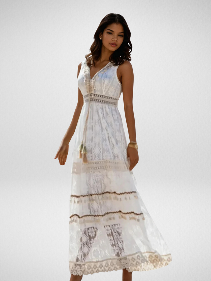 Camille™ | Hollow Lace Maxi Dress