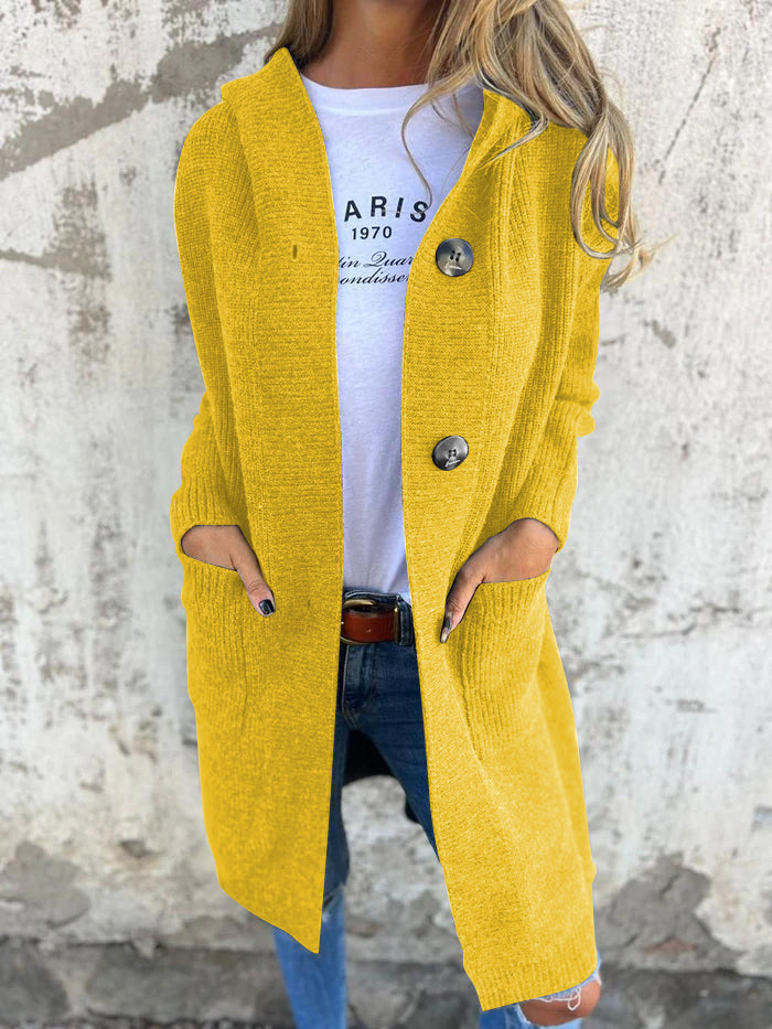 Elara | Cozy hooded knit cardigan