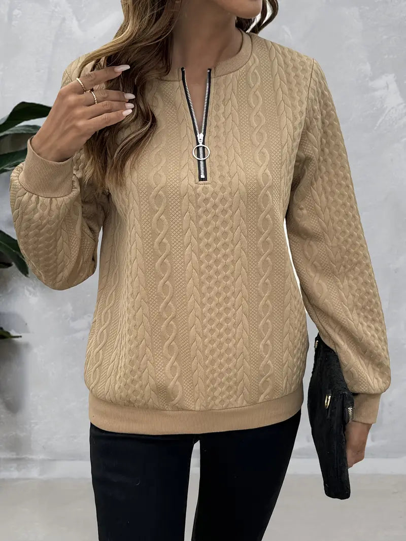 Aria™ | Textured Zip Sweatshirt