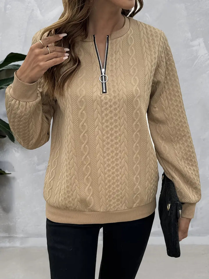 Aria™ | Textured Zip Sweatshirt