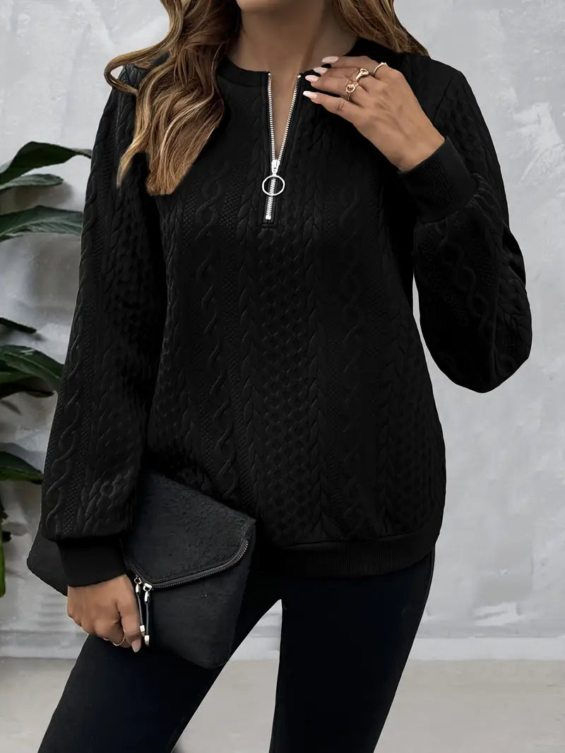 Aria™ | Textured Zip Sweatshirt