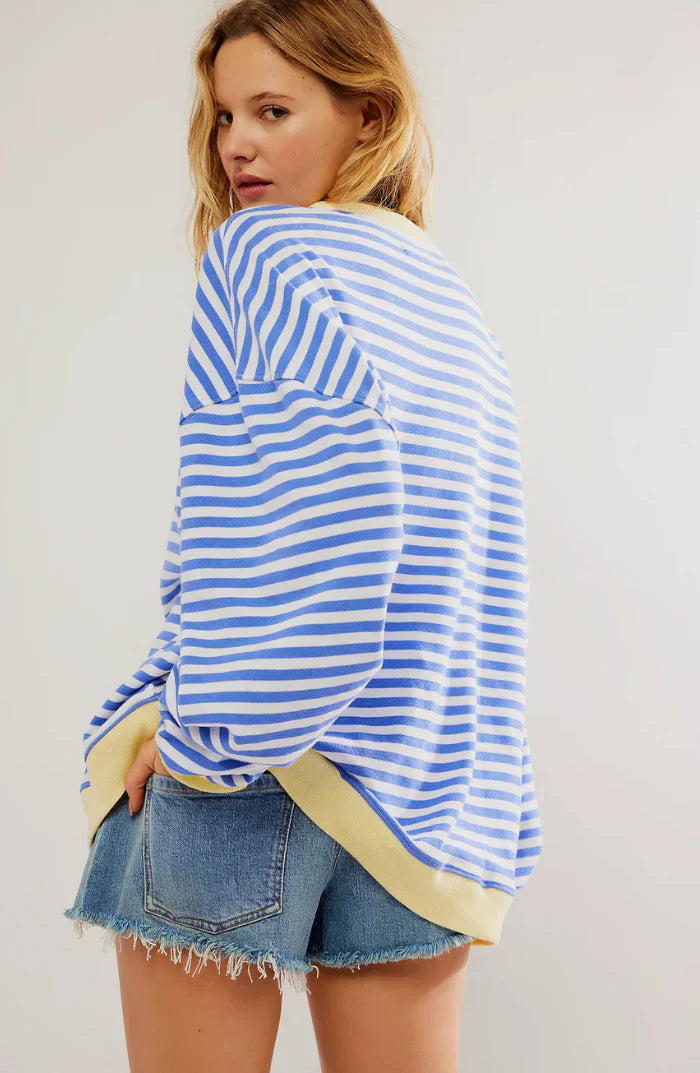 Mila | Striped Oversized Sweatshirt