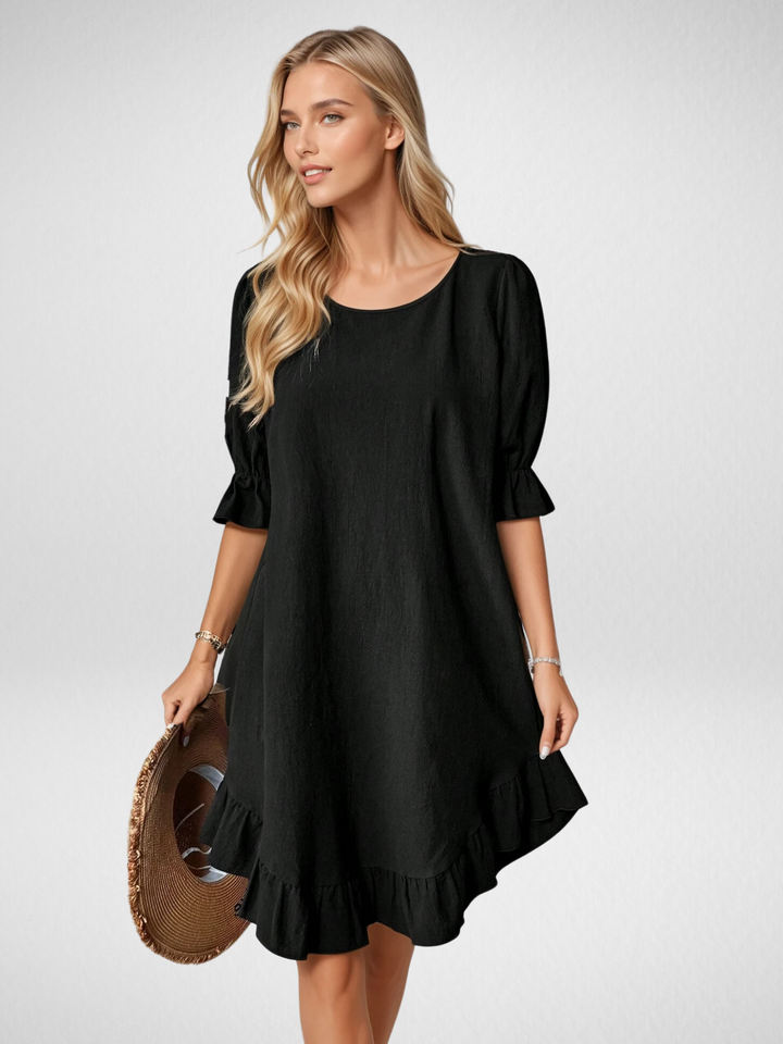 Rosalie™ | Elegant Ruffle Hem Midi Dress