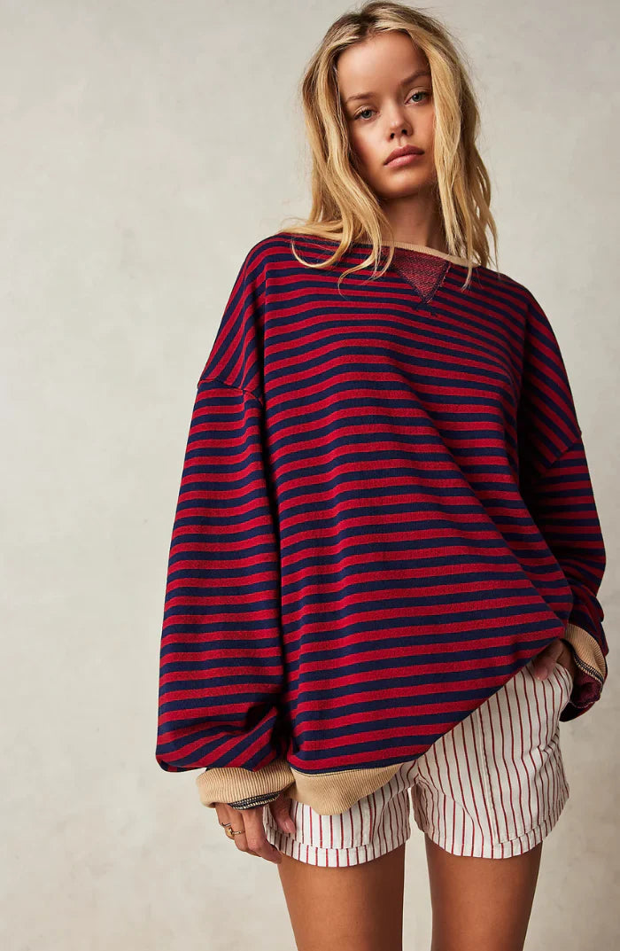 Mila | Striped Oversized Sweatshirt