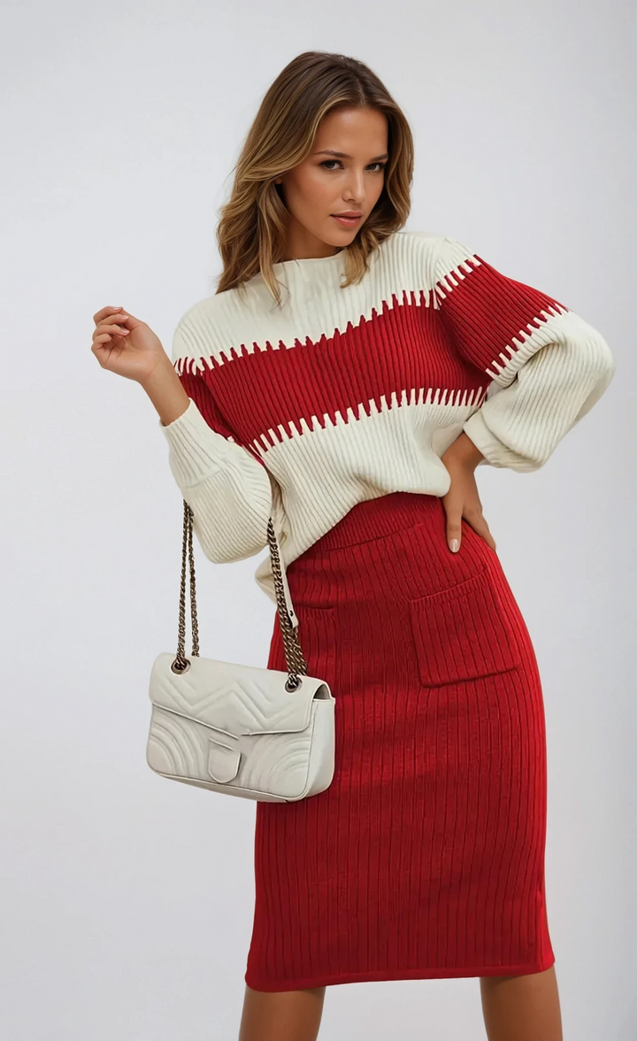 Elena | Ribbed Knit Two-Piece Set
