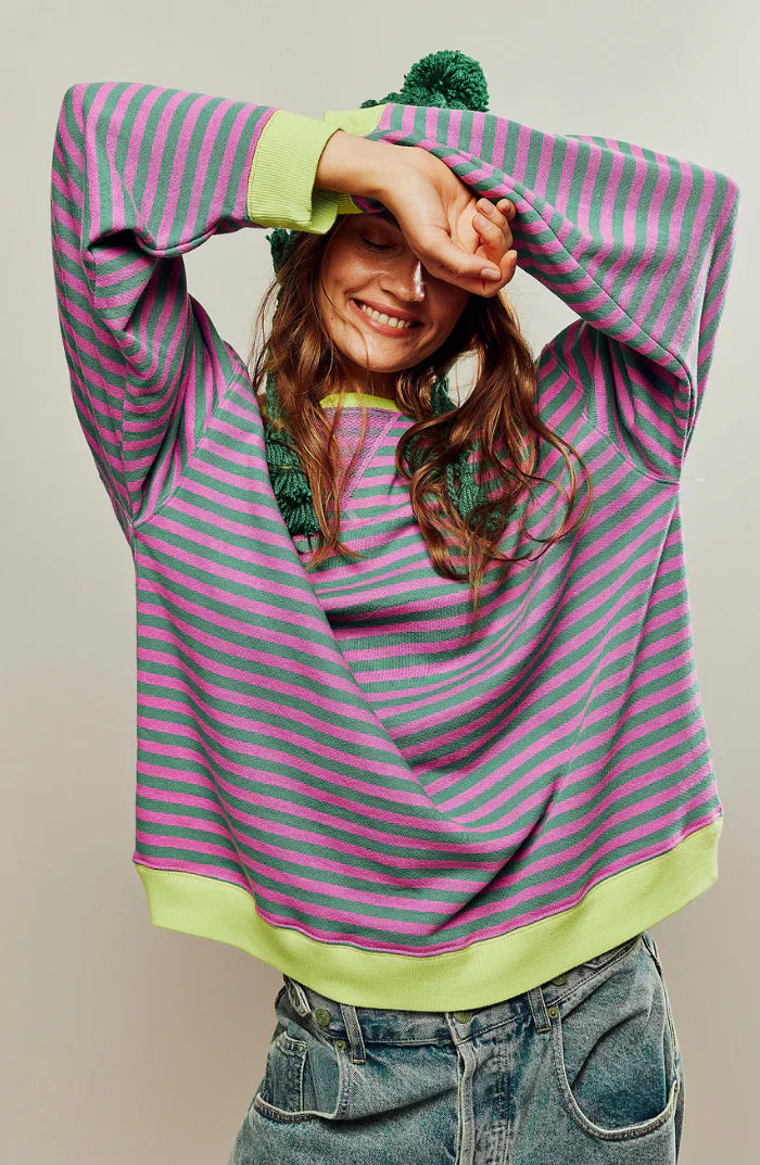 Mila | Striped Oversized Sweatshirt