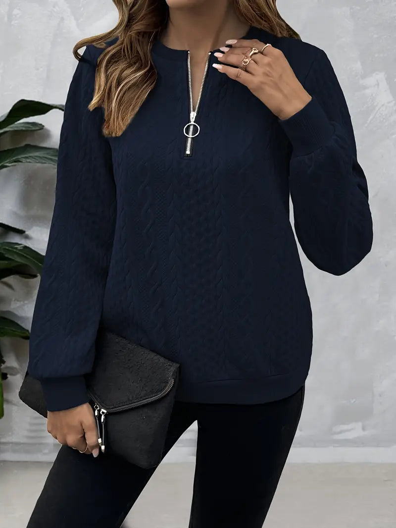 Aria™ | Textured Zip Sweatshirt