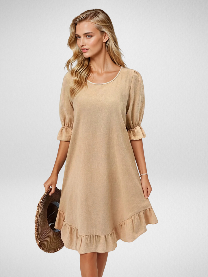Rosalie™ | Elegant Ruffle Hem Midi Dress