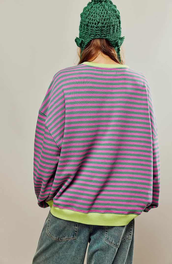 Mila | Striped Oversized Sweatshirt