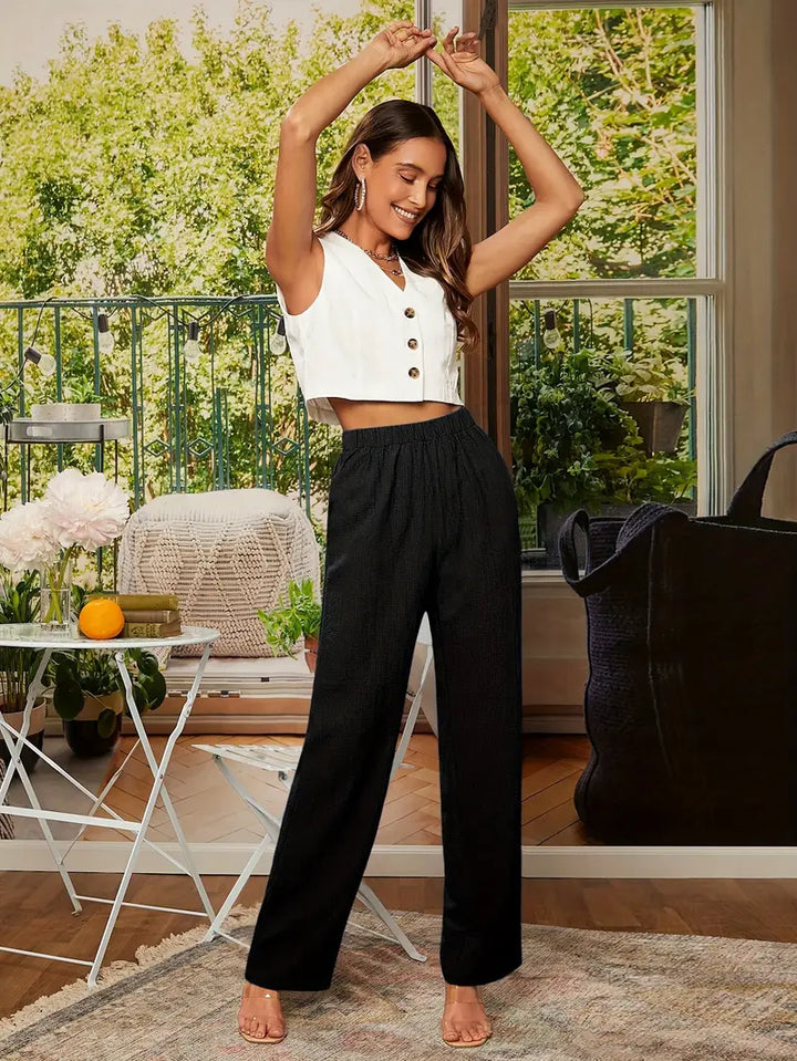 Elena™ | High-Waisted Casual Pants