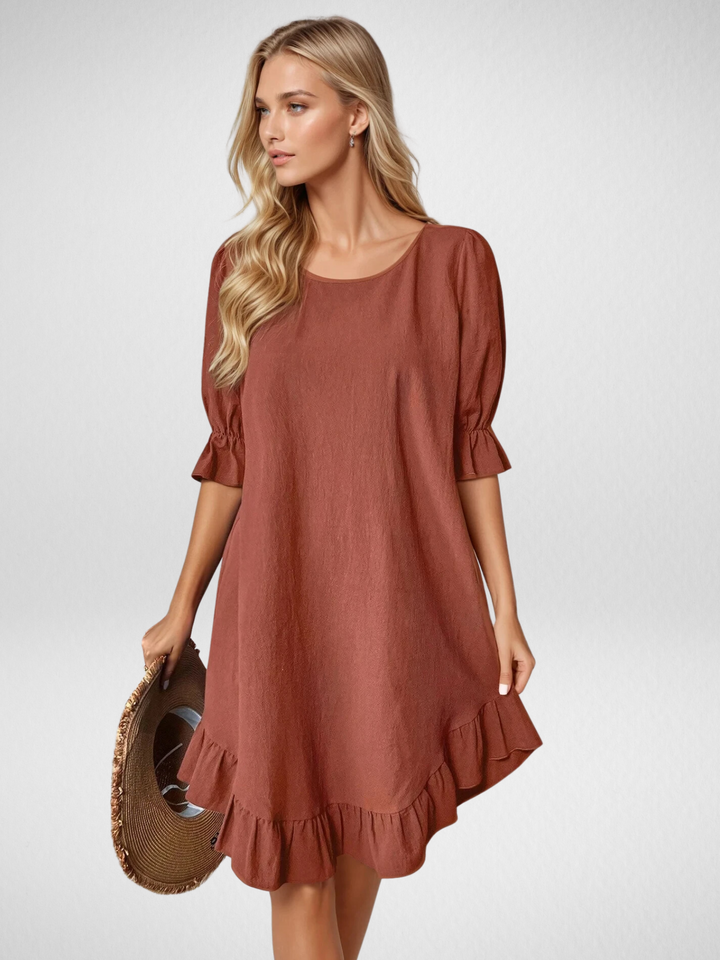 Rosalie™ | Elegant Ruffle Hem Midi Dress