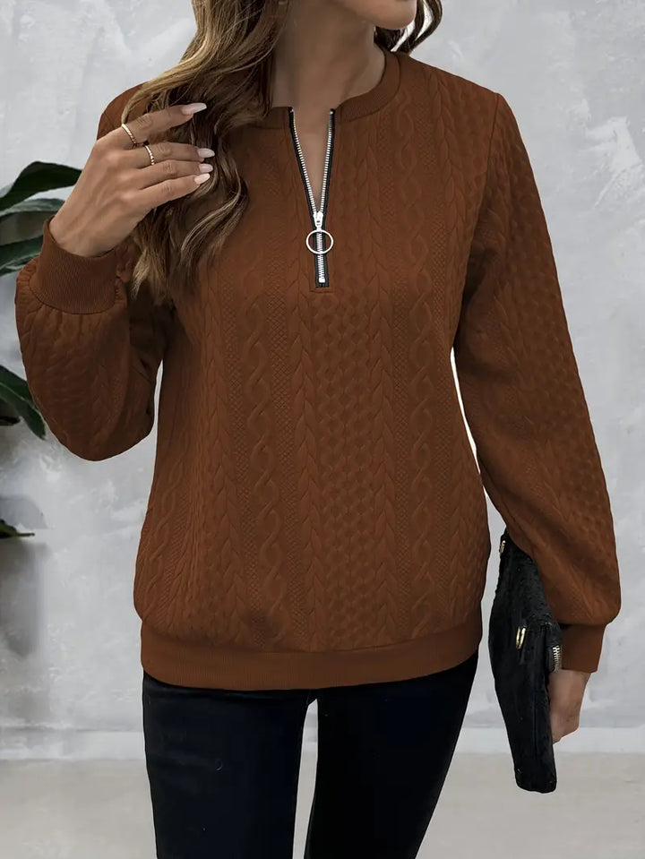 Aria™ | Textured Zip Sweatshirt
