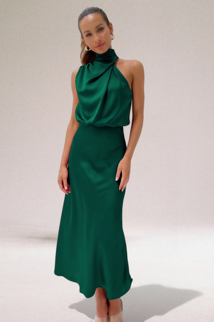 Celeste | Elegant Halter Dress