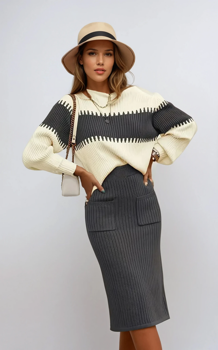 Elena | Ribbed Knit Two-Piece Set