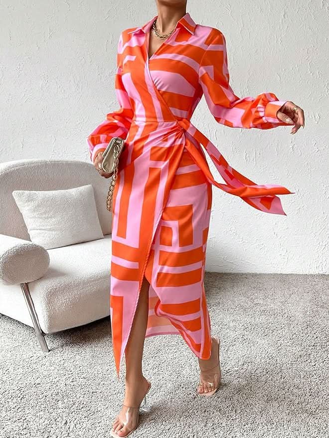 Sienna | Bold Wrap Midi Dress