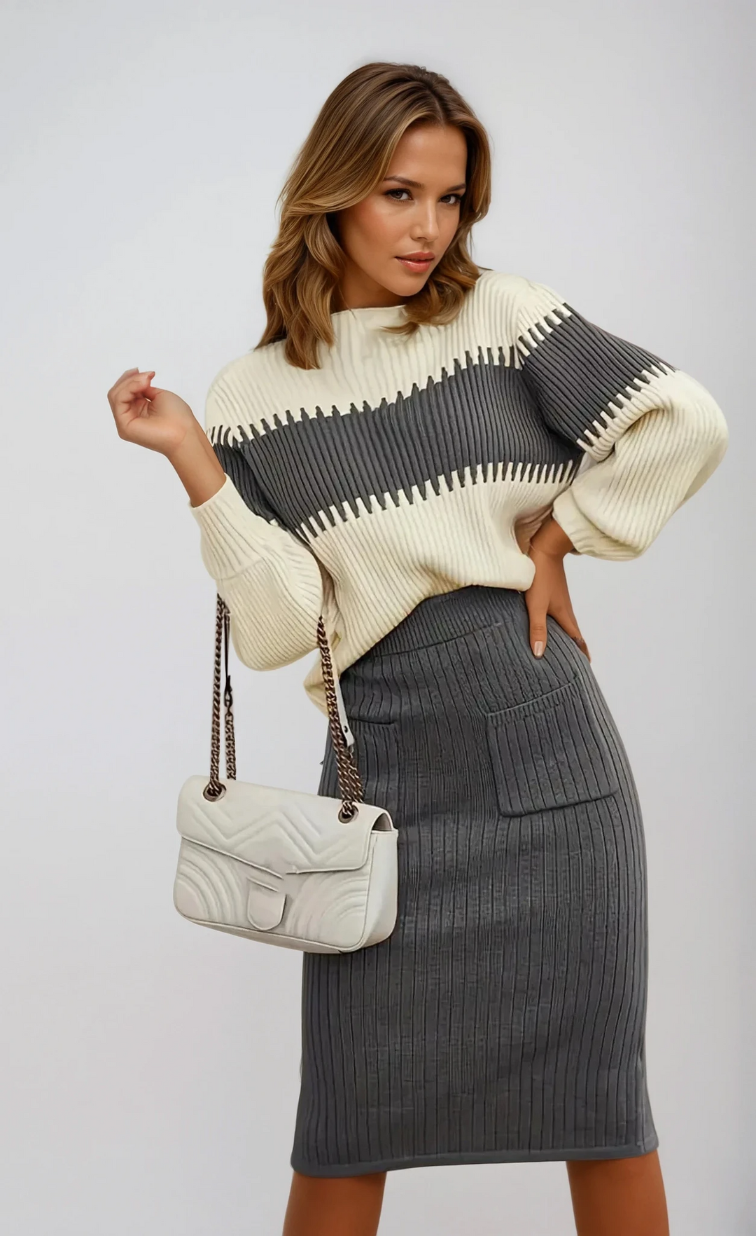 Elena | Ribbed Knit Two-Piece Set