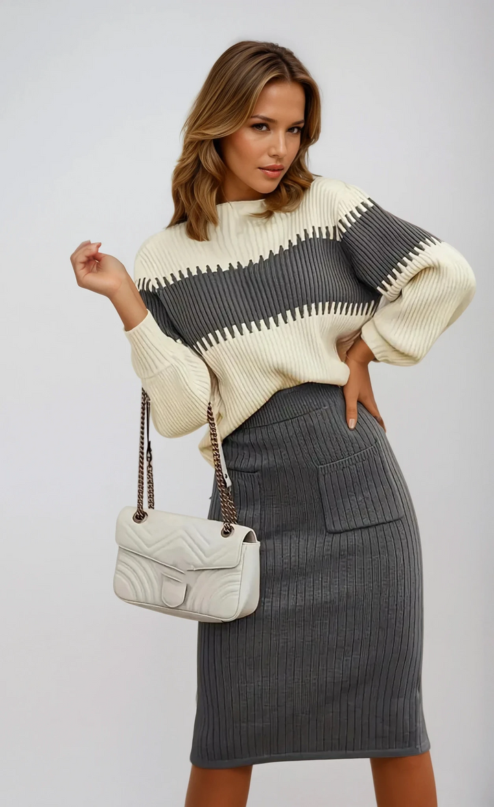 Elena | Ribbed Knit Two-Piece Set