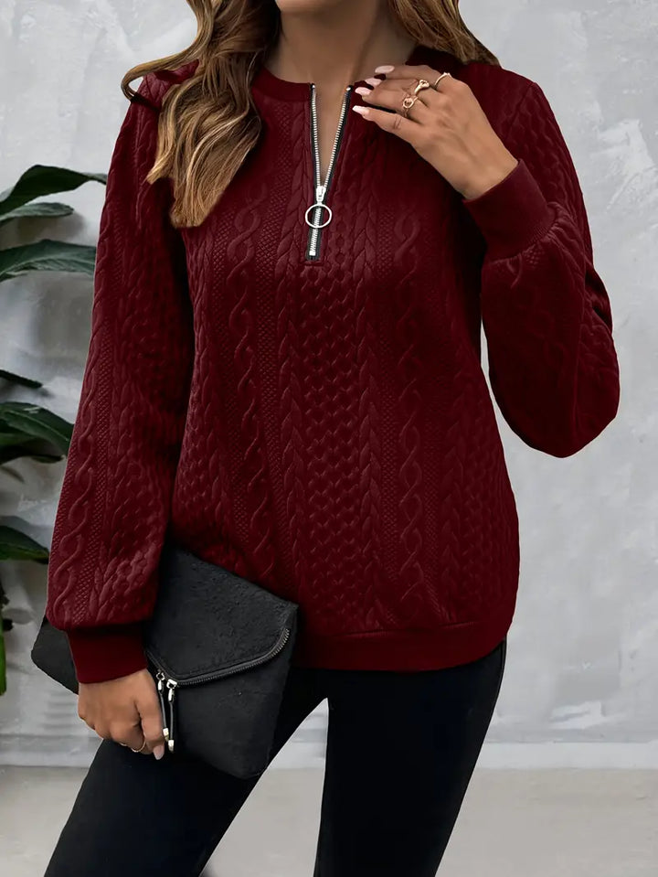 Aria™ | Textured Zip Sweatshirt