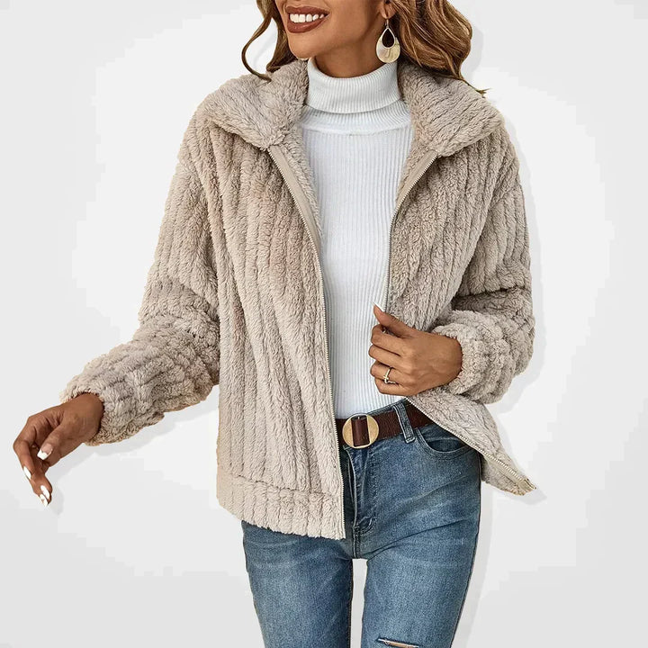Evie | Plush Zip-Up Jacket