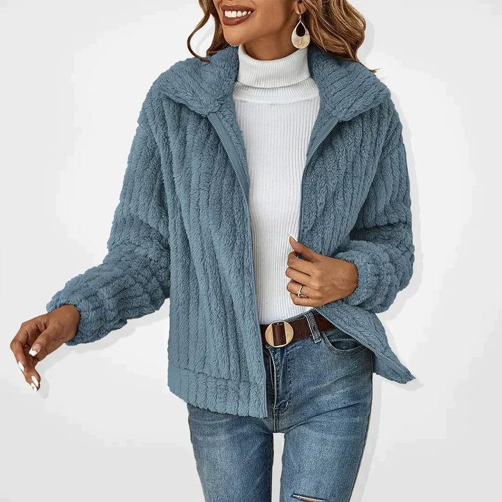 Evie | Plush Zip-Up Jacket