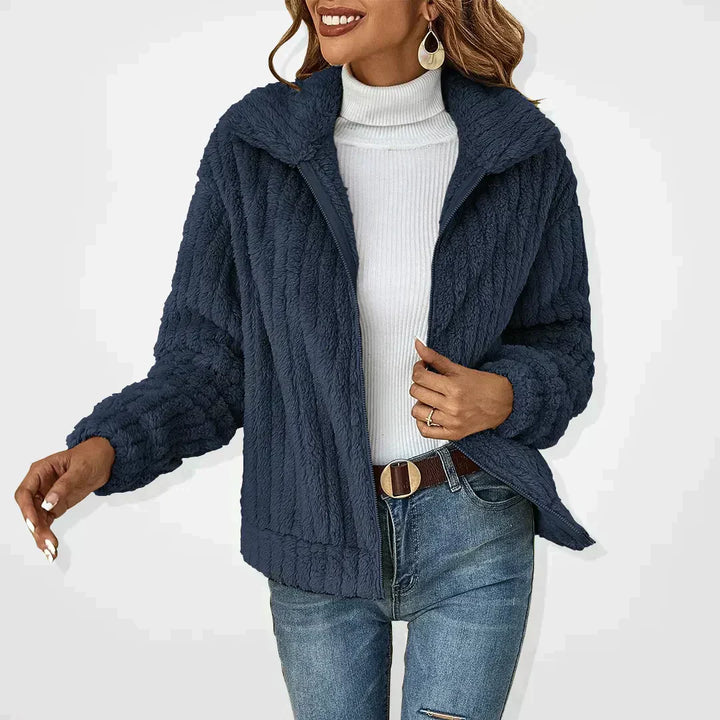 Evie | Plush Zip-Up Jacket
