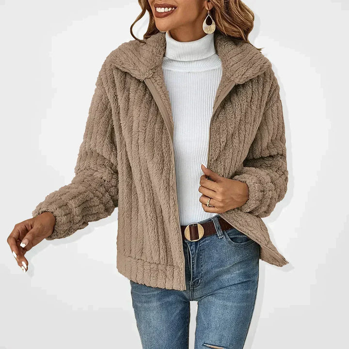 Evie | Plush Zip-Up Jacket