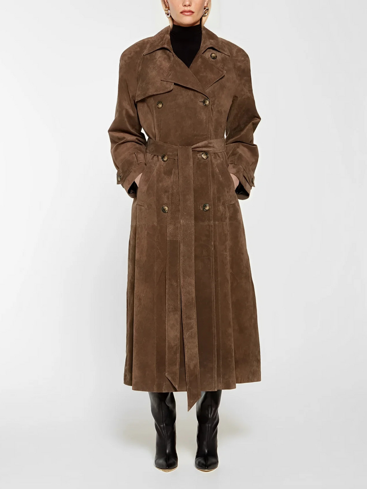 Camille | Suede Trench Coat