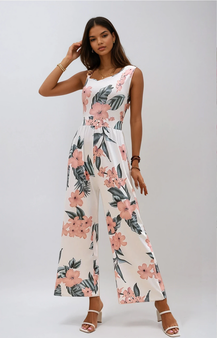 Isla™ | Floral Elegance Jumpsuit