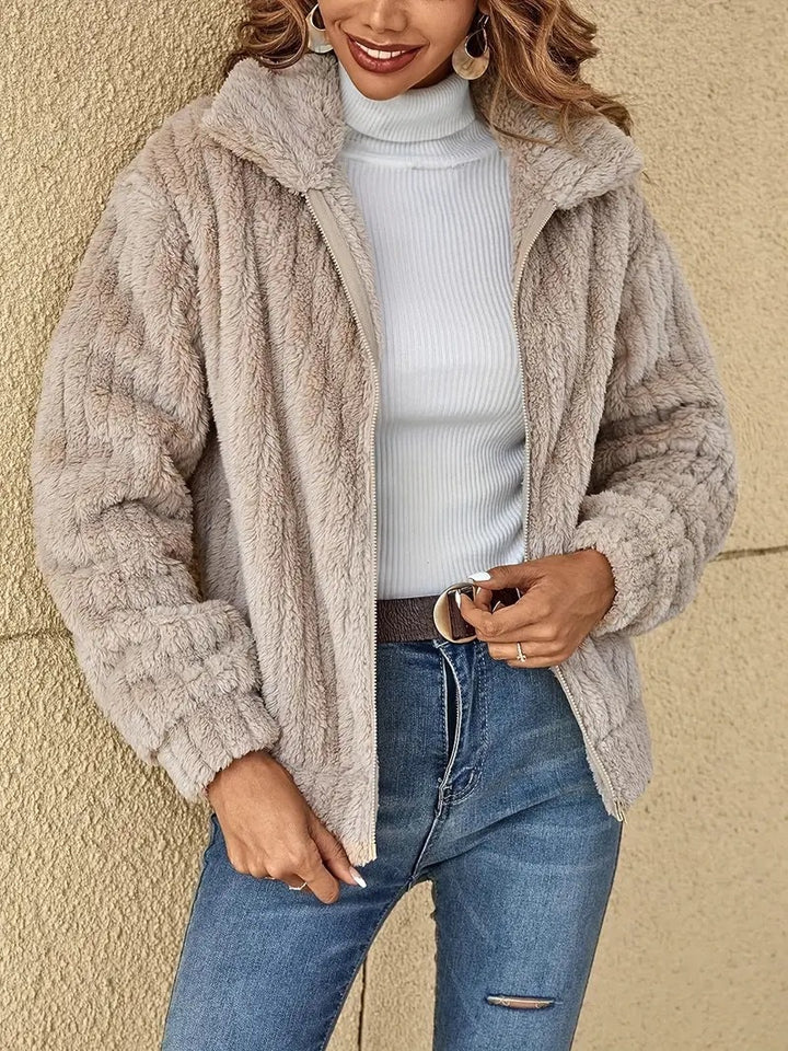 Evie | Plush Zip-Up Jacket