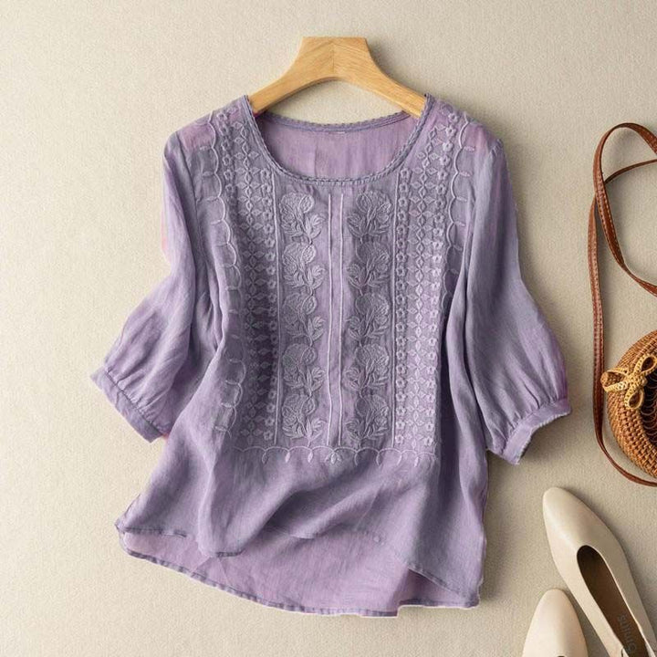 Violet™ | Embroidered Boho Blouse