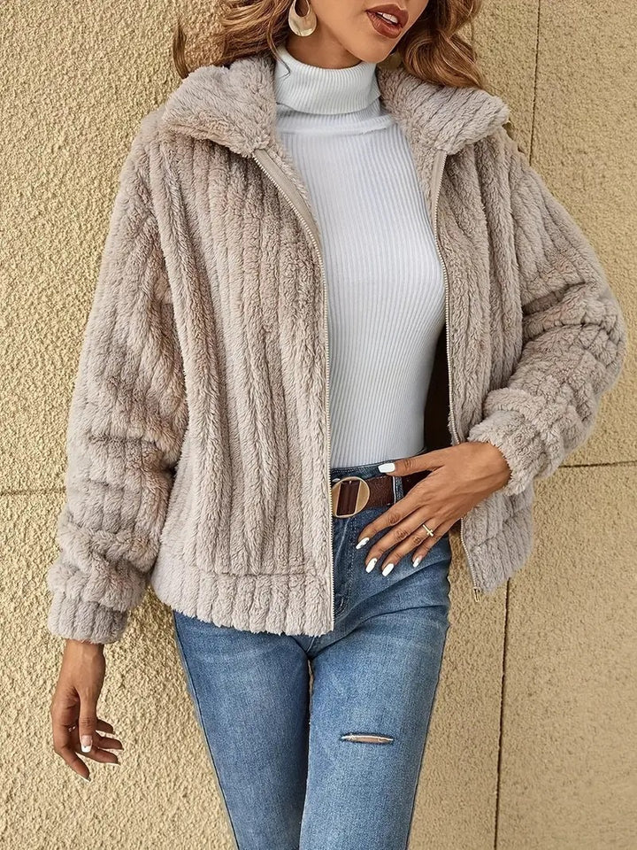 Evie | Plush Zip-Up Jacket