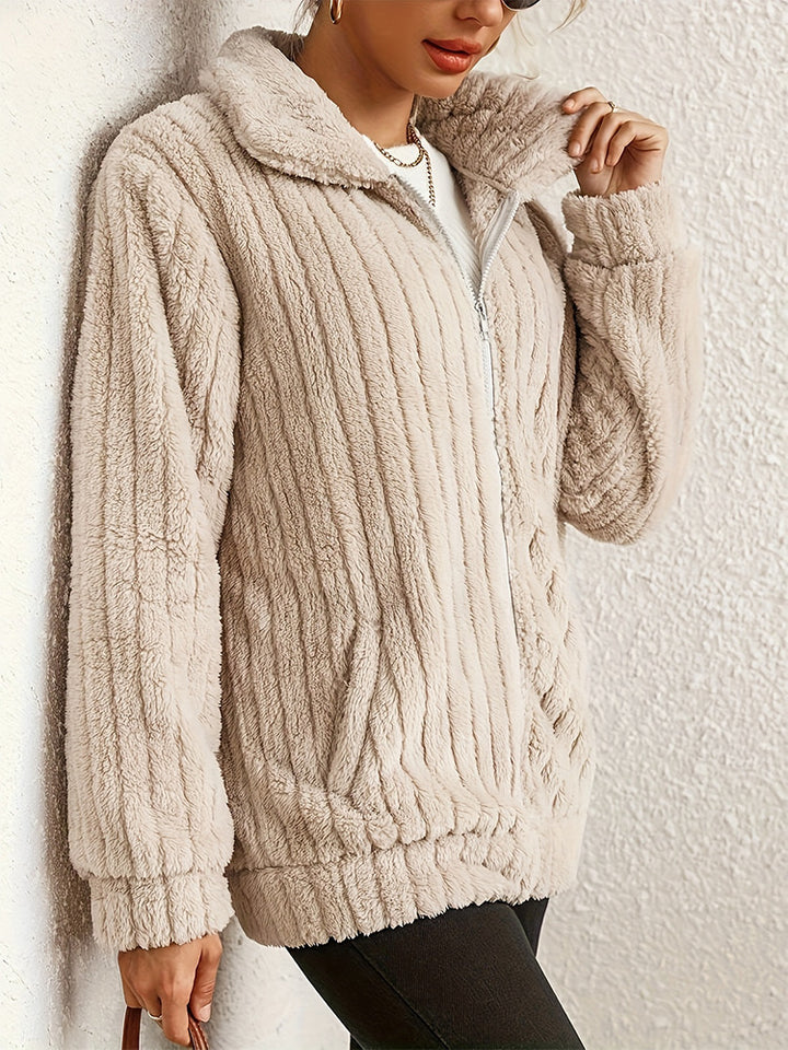 Evie | Plush Zip-Up Jacket