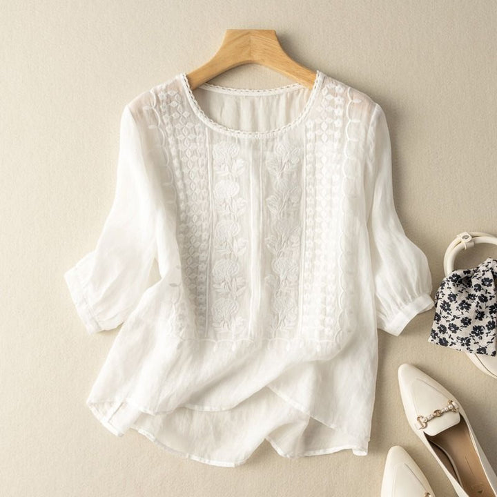 Violet™ | Embroidered Boho Blouse