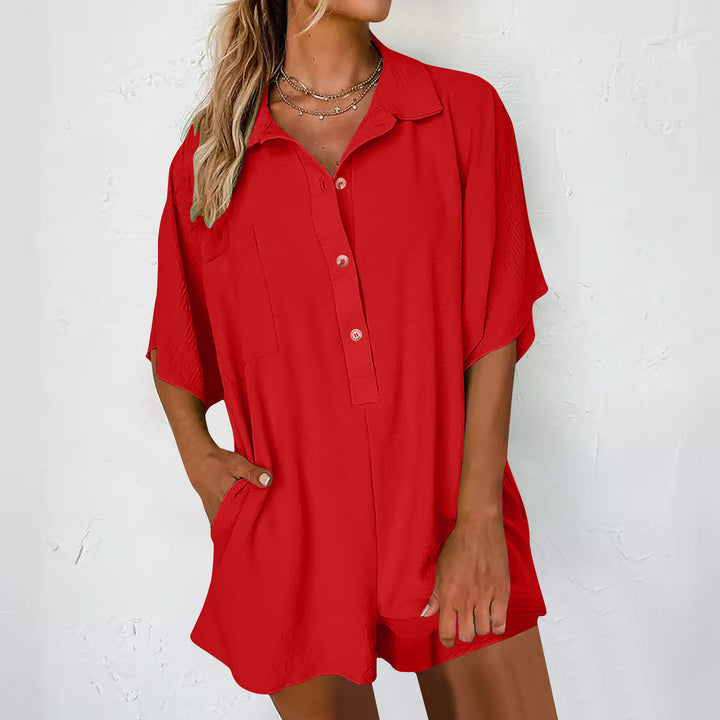 Elara™ | Button-Up Romper