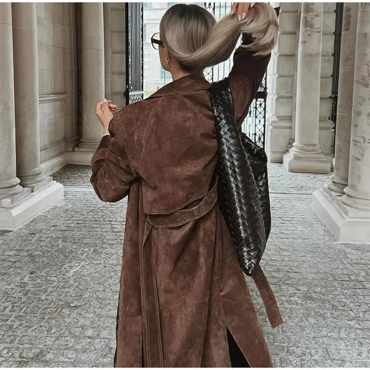 Camille | Suede Trench Coat