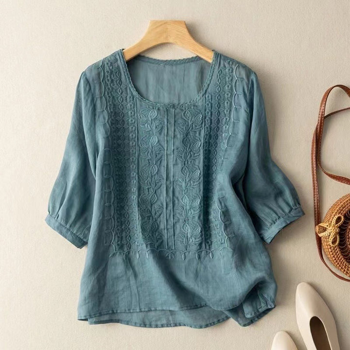 Violet™ | Embroidered Boho Blouse
