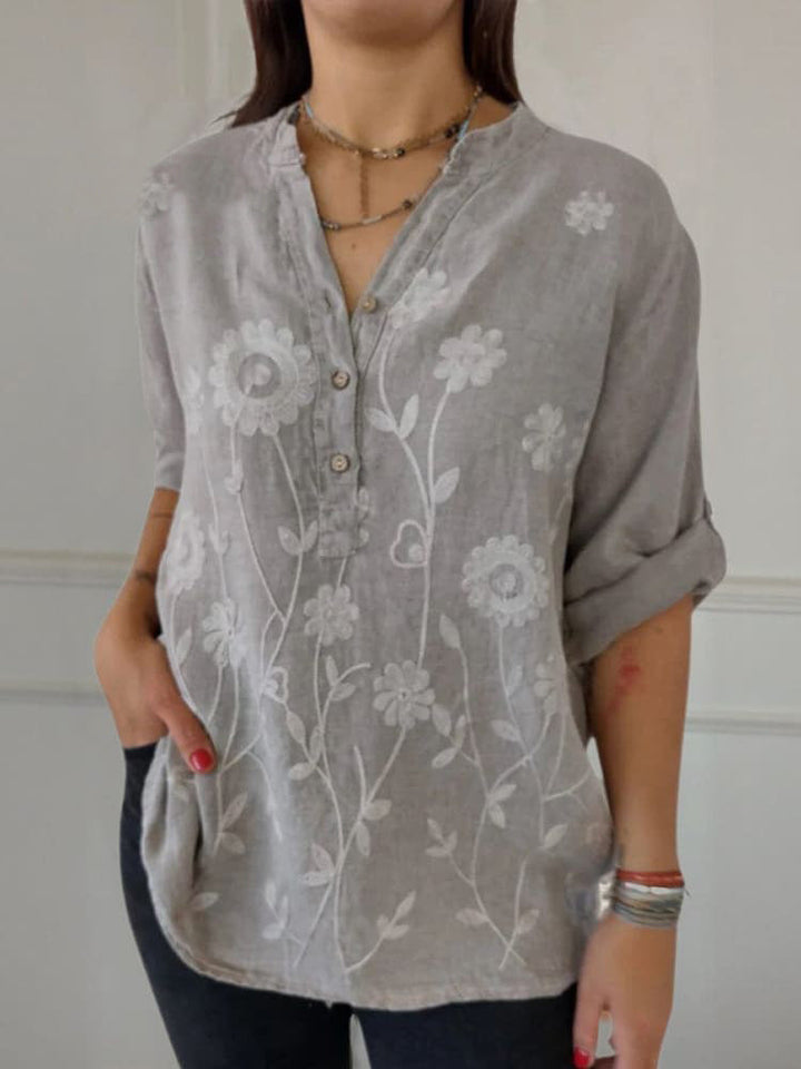 Elora™ | Elegant Embroidered Shirt